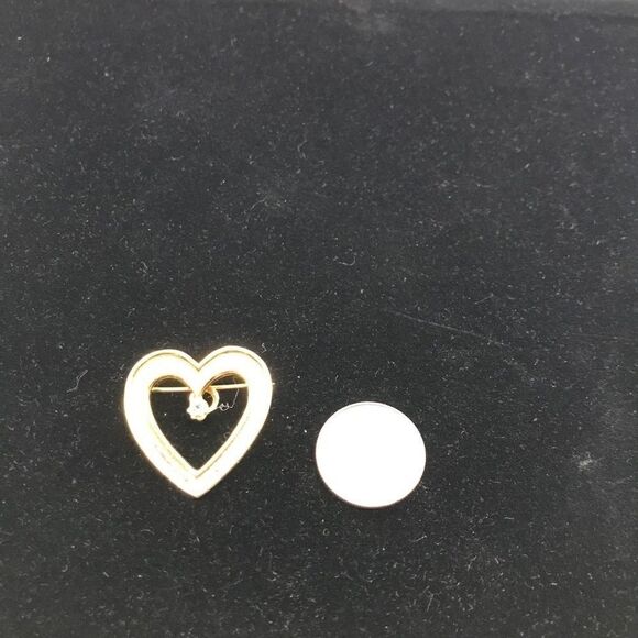 Accessocraft Gold Heart Rhinestone Pendant Brooch - Picture 8 of 11